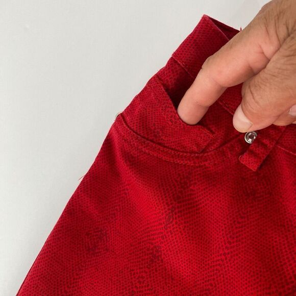 Lexi Jeans Womens Size 6 Straight Leg Red Stretch Cotton Blend Comfort Used - Picture 6 of 16